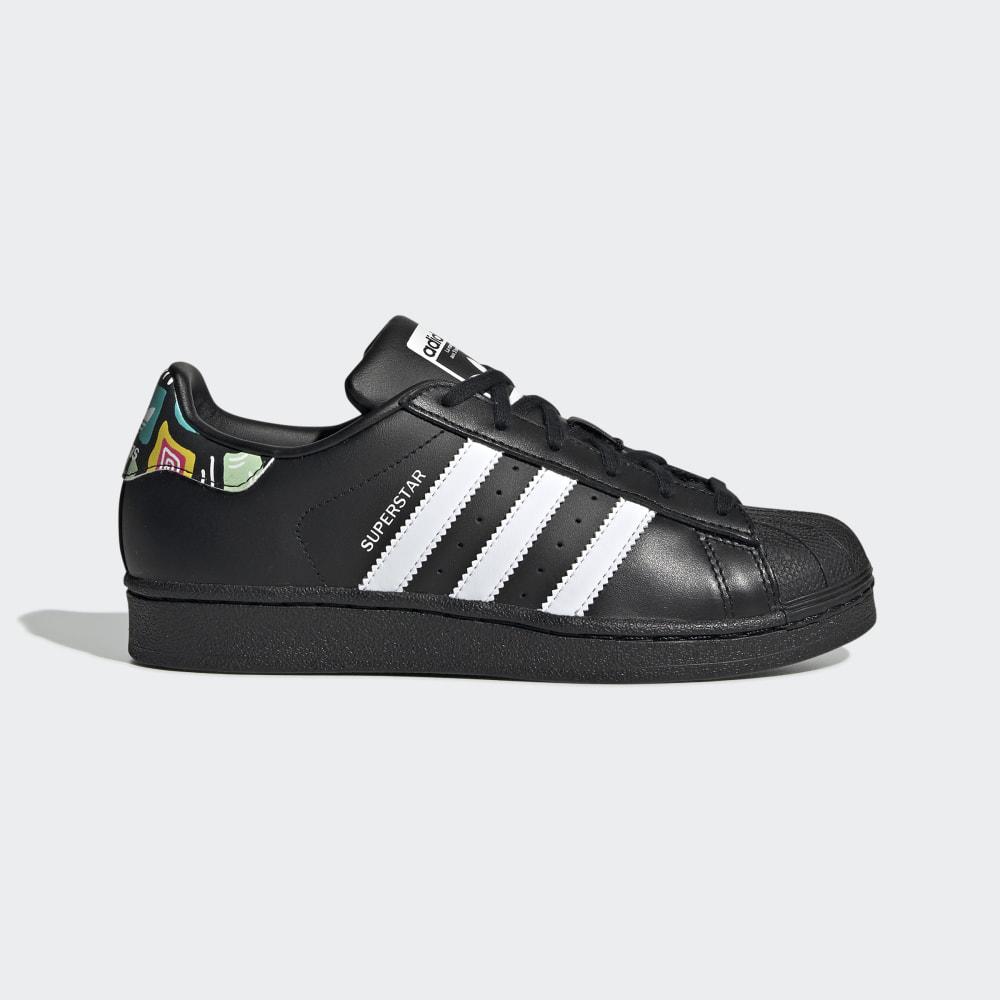 Originals Adidas Superstar Baieti Romania - Negrii/Albi EE7500